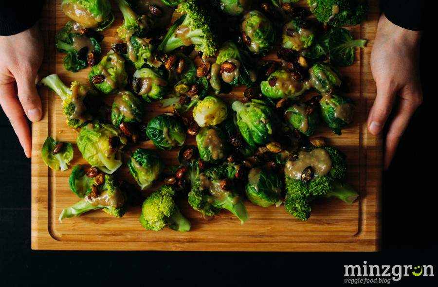 Knuspergemüse mit Sesam-Dressing