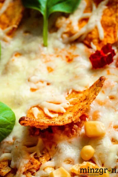 Chili sin Carne Auflauf mit Nachos