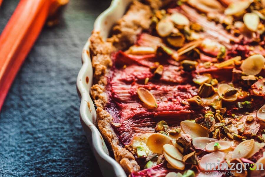 Rhabarber-Himbeer Quarkkuchen