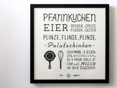the pancake letterpress print